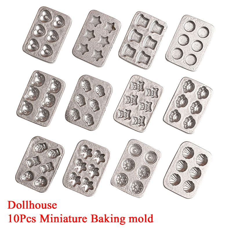 Silicone Cake Mold - 10 pièces maison de poupée Miniature