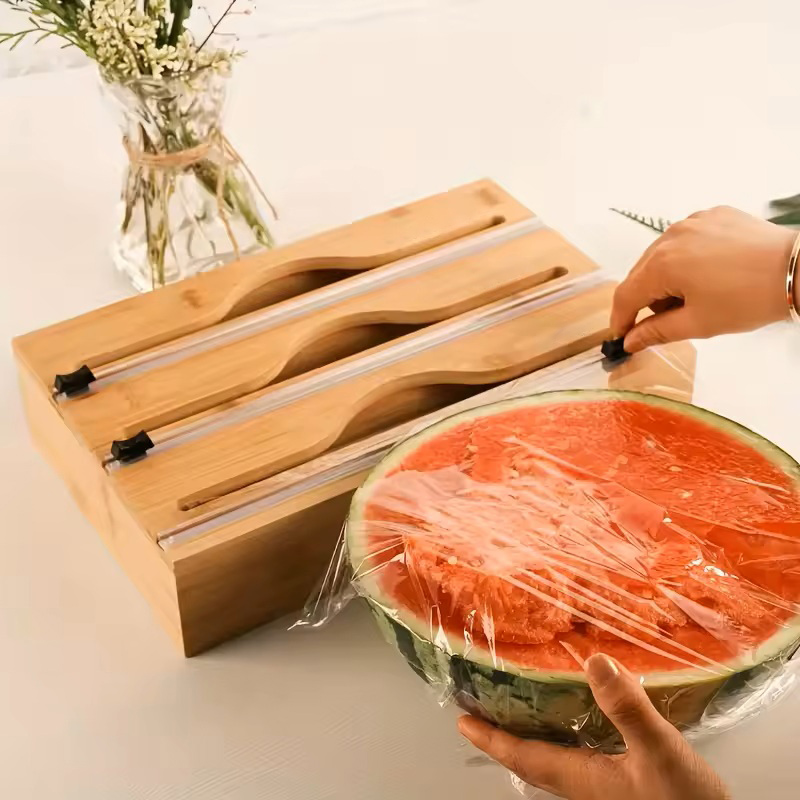 Boîte de découpe 3-en-1 en bam - Kitchen Baking Tray Storage avis et prix