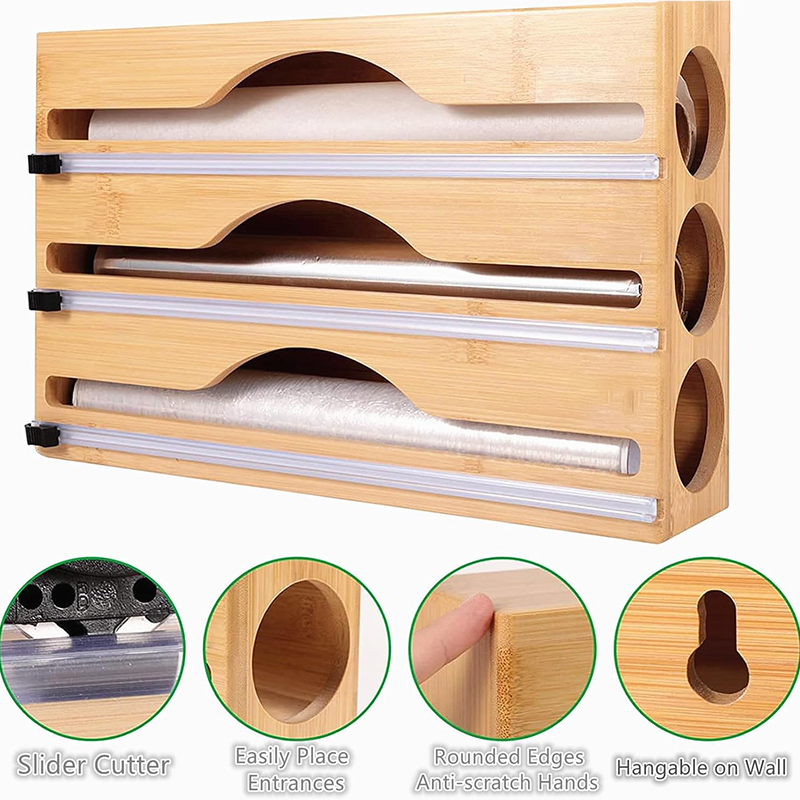 Boîte de découpe 3-en-1 en bam - Kitchen Baking Tray Storage avis et prix